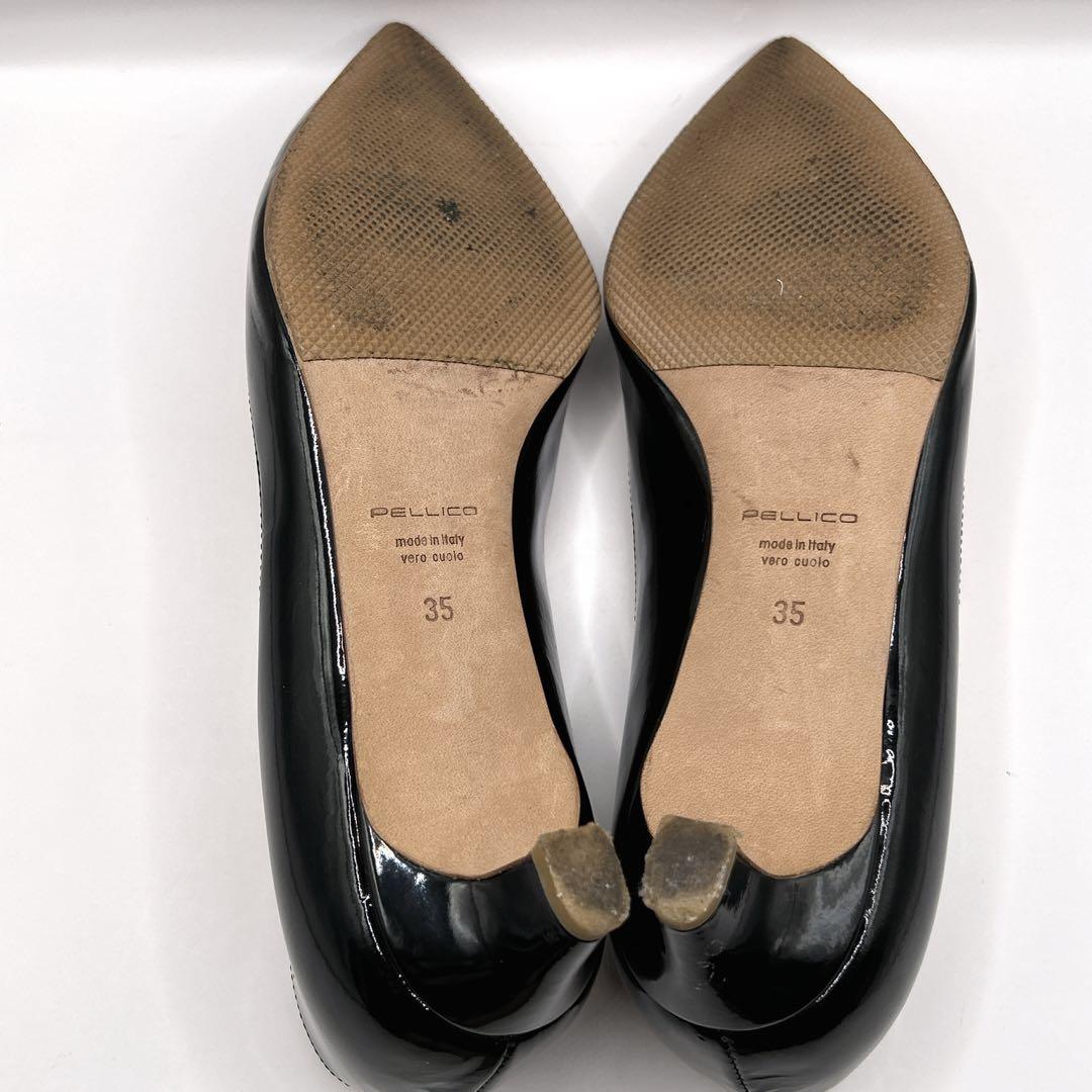 ✨美品✨PELLICO エナメルパンプス アネッリ イタリア製　黒