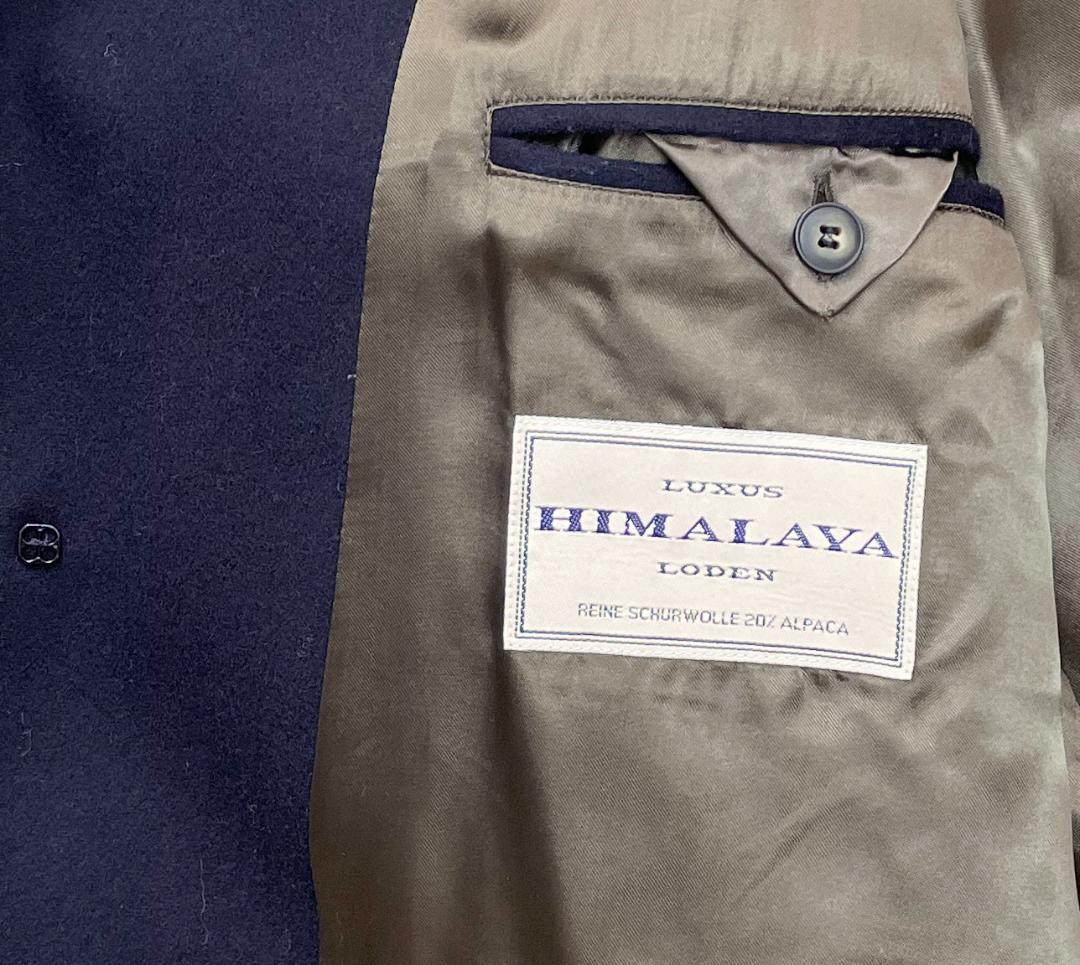 定価8万円 シュタインボック HIMALAYA 最高級アルパカ混ローデンコート紺