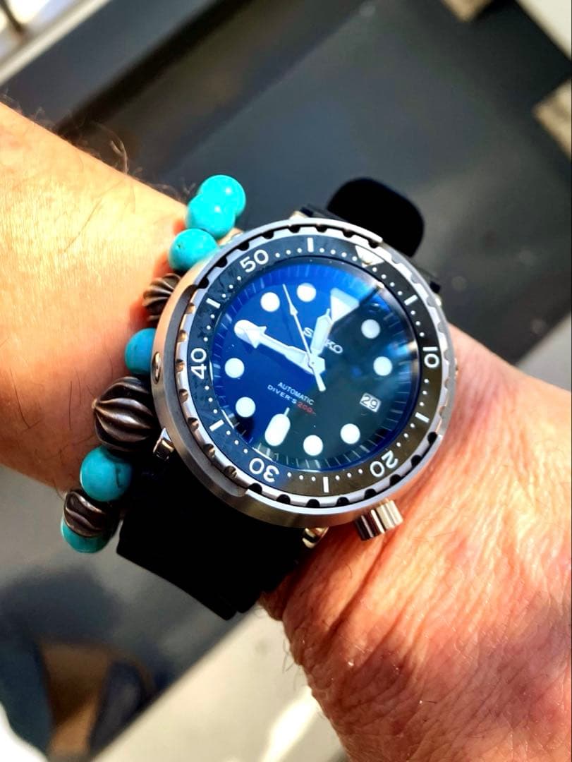 7s26-0020ベースカスタムミニツナ缶自動巻4r36美品完動品SKX007