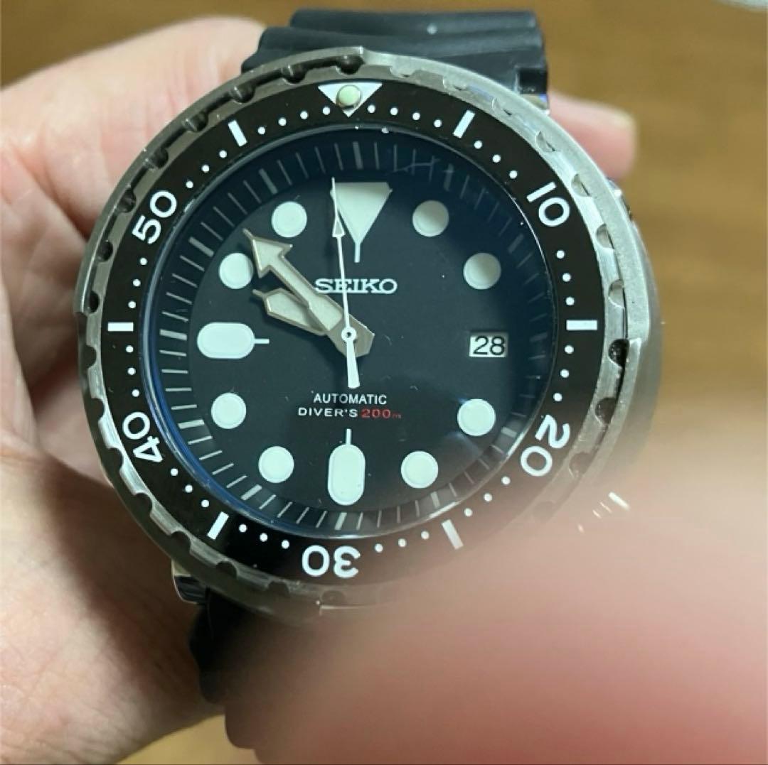 7s26-0020ベースカスタムミニツナ缶自動巻4r36美品完動品SKX007