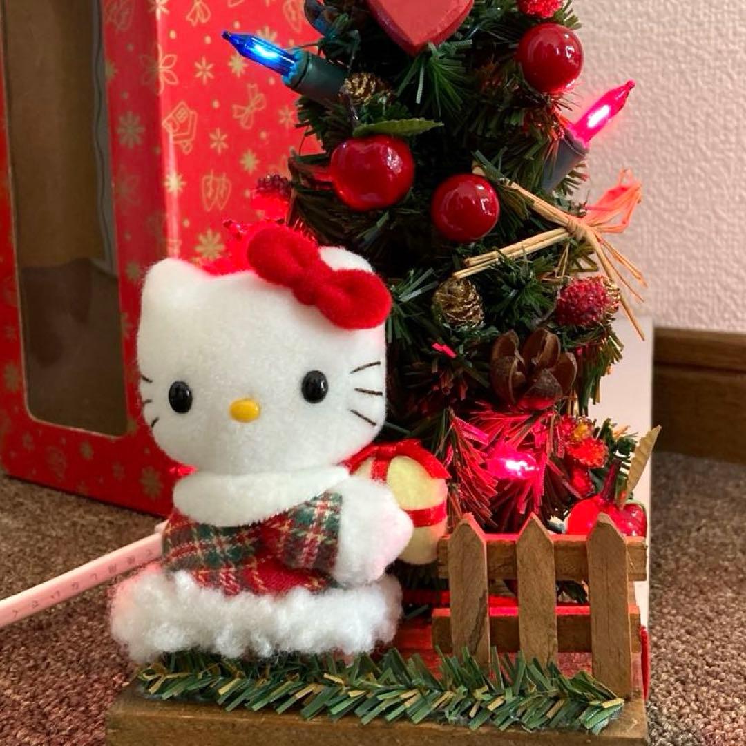 ハローキティ　マスコット　ウッドジオラマツリー　2003年　平成レトロ　サンリオ