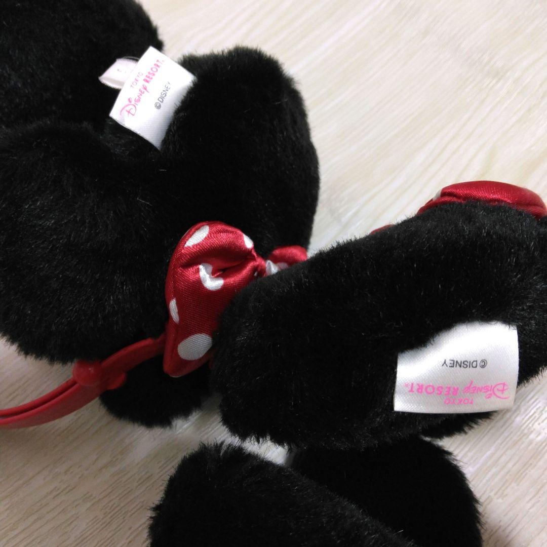 ディズニー　ミニー　イヤーマフ　赤　リボン　耳当て　セット　ペア　２つ　ミッキー