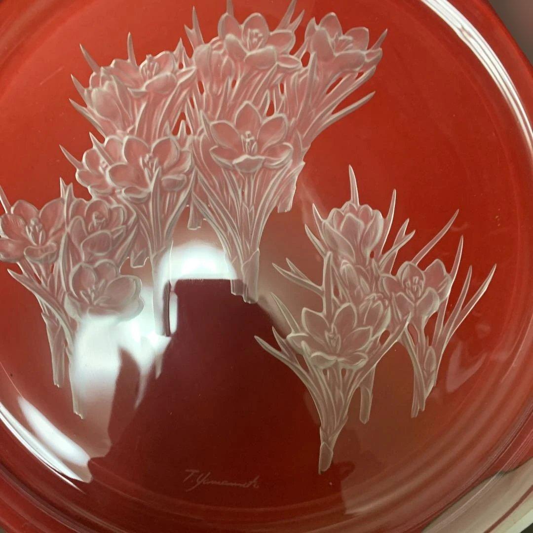 HOYA大皿4枚 コップ6x2 HOYAクリスタルフアン必見‼︎ 未使用おまけ付き