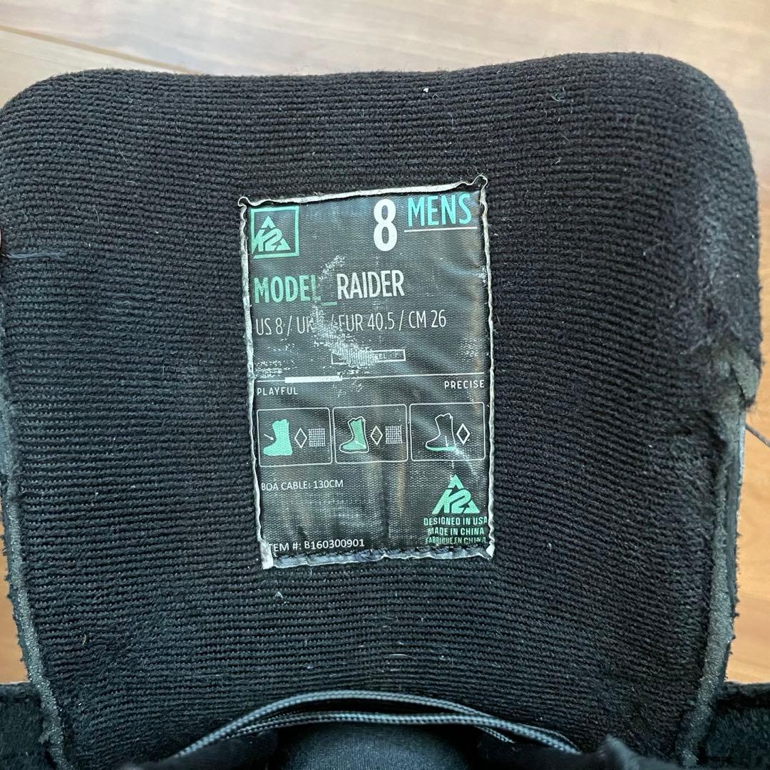 K2 ケーツー RAIDER ライダー BOA スノーボードブーツ 26cm