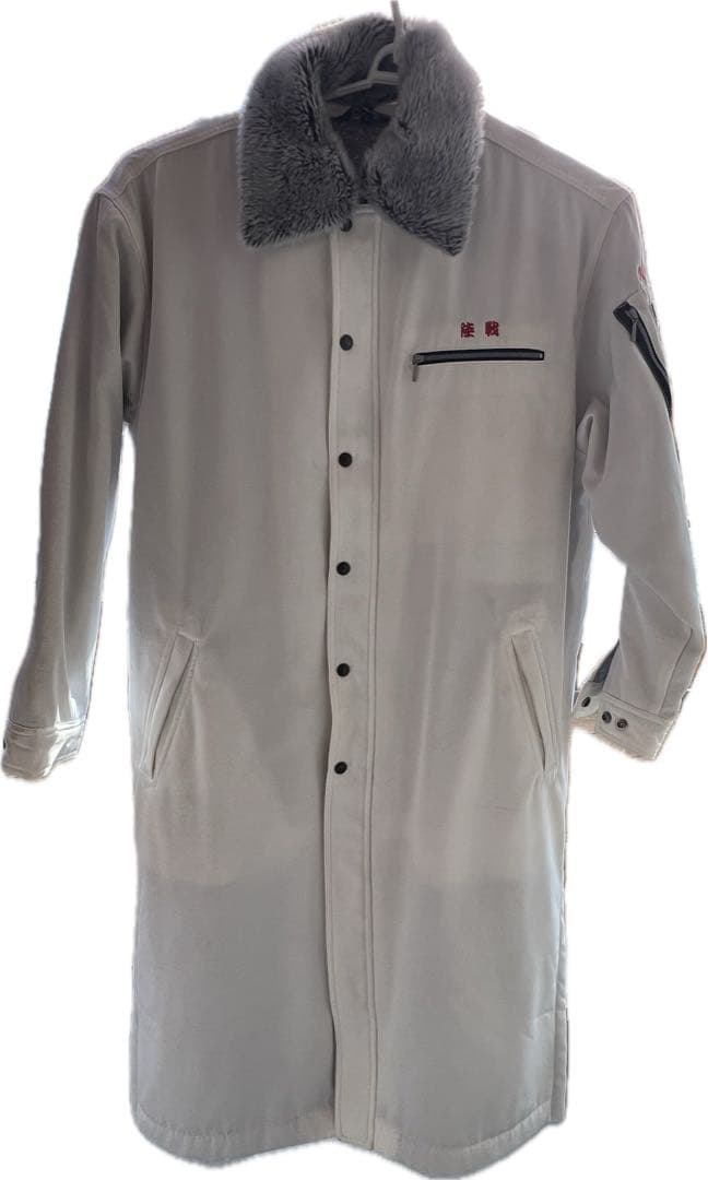 寅壱 TORAICHI ロングコート ドカジャン ホワイト　3L 刺繍入