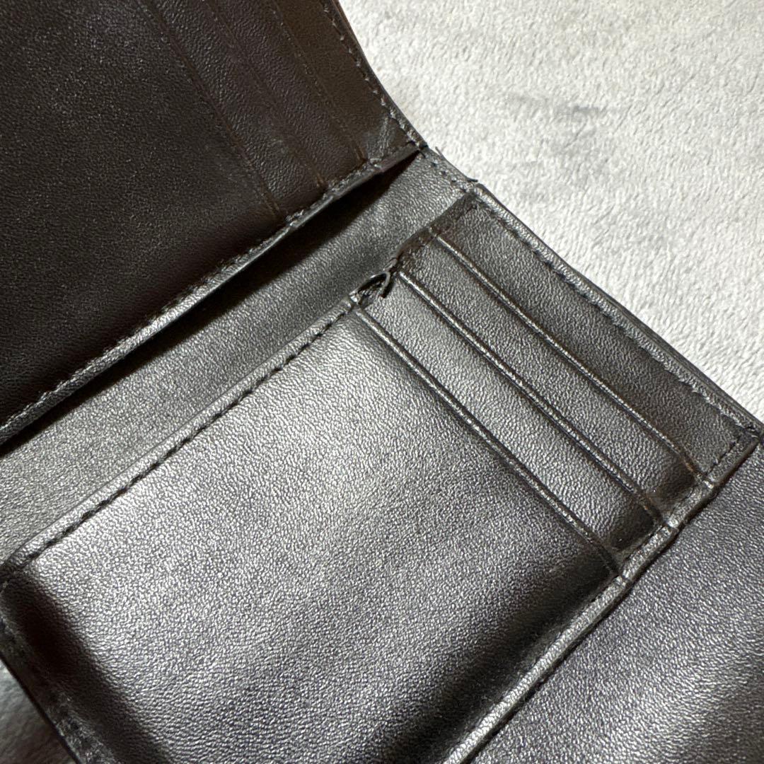 LOEWE バーティカル ウォレット スモール　ブラック　三つ折り財布