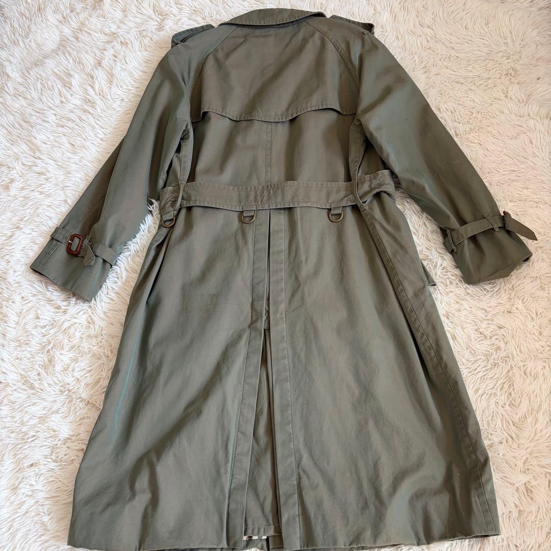 【人気定番】バーバリー トレンチコート ノバチェック ヴィンテージ カーキ M