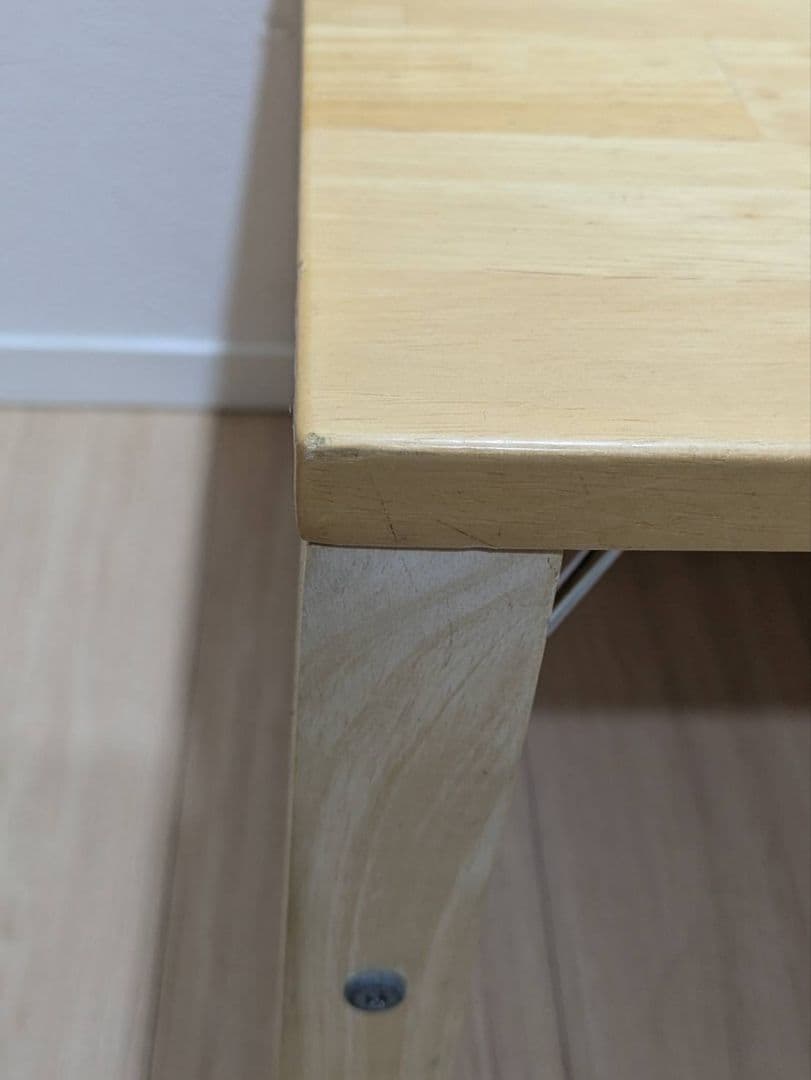 無印良品折り畳みデスク幅80cm木製ラバーウッド材折りたたみ机テーブル