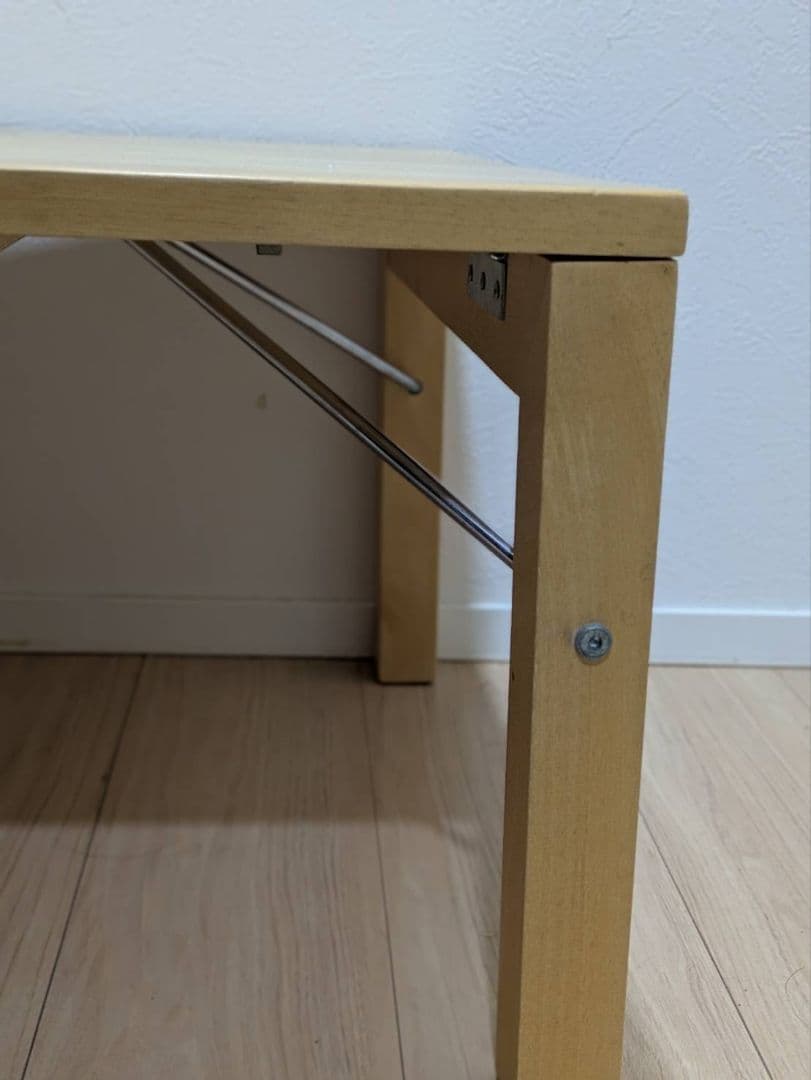 無印良品折り畳みデスク幅80cm木製ラバーウッド材折りたたみ机テーブル