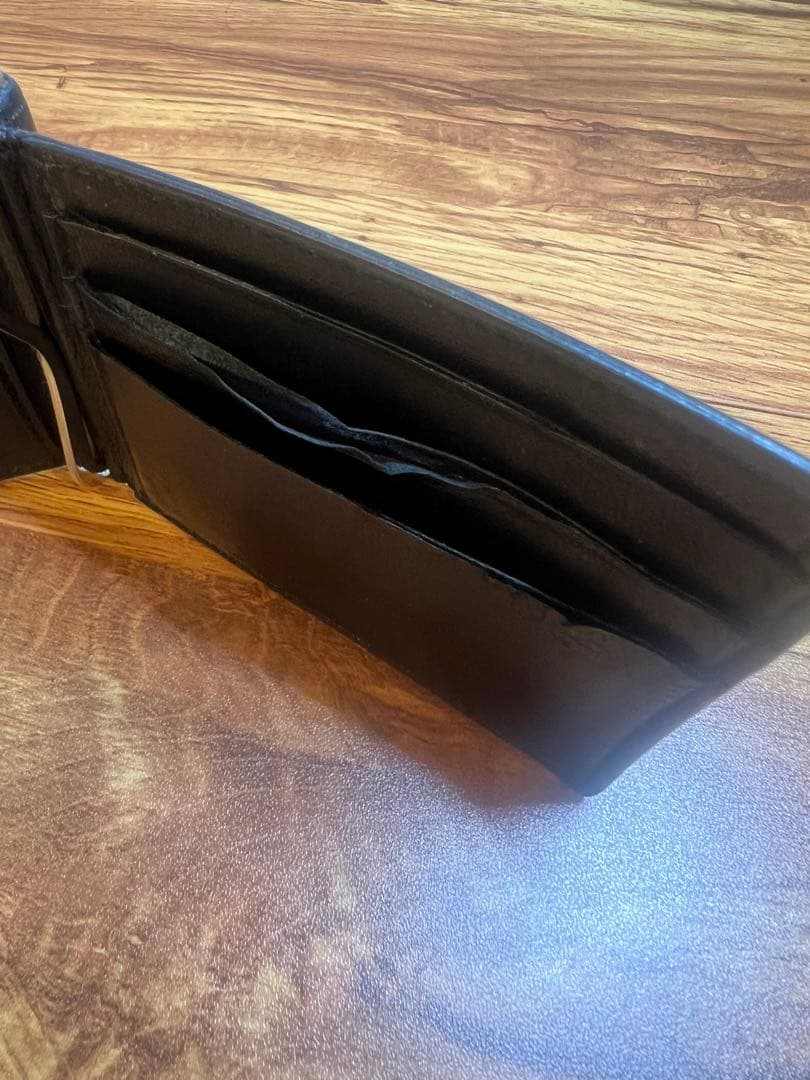 BALENCIAGA ブラック レザー マネークリップ