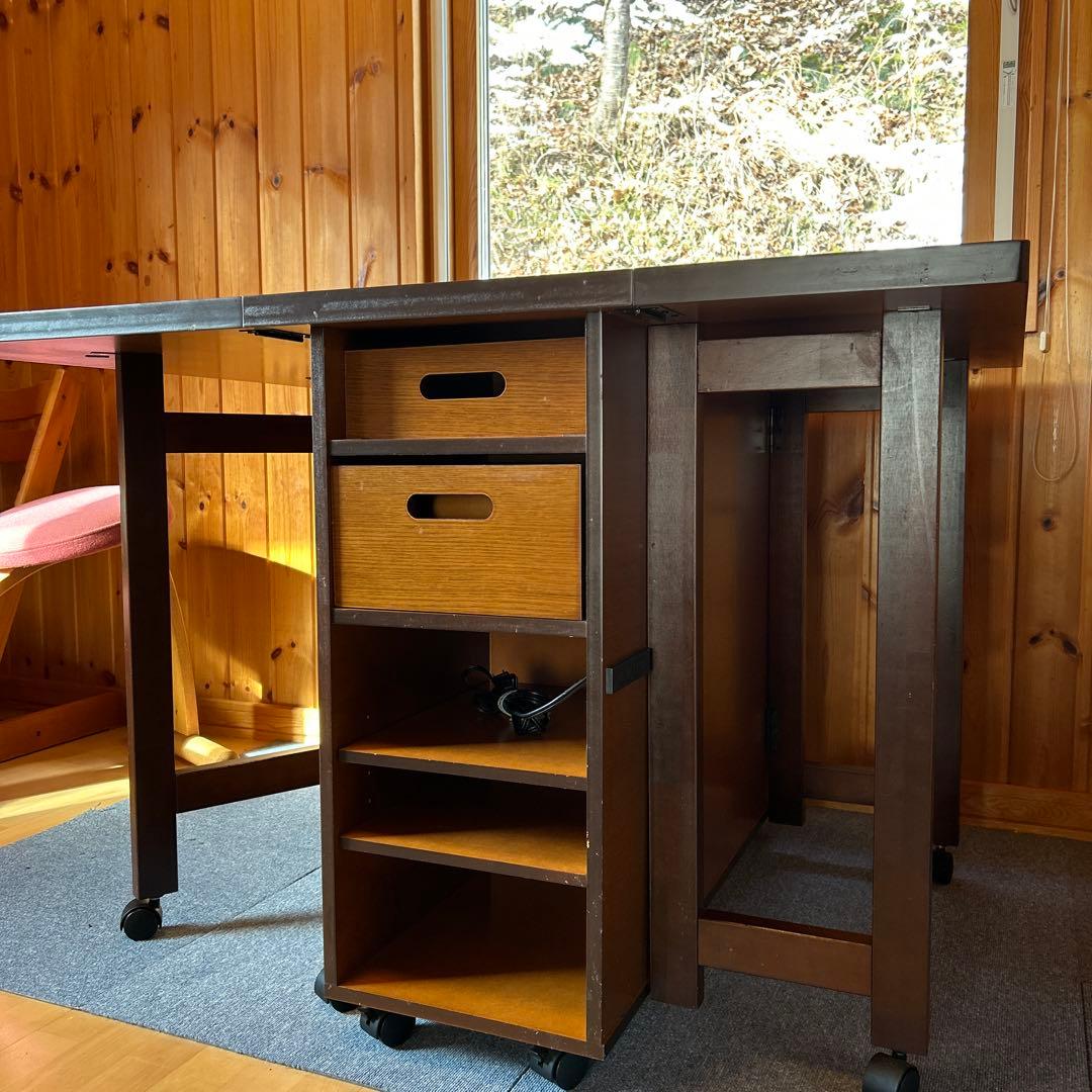 カタログハウス　高橋昌子　ソーイングデスク 折り畳み式　通販生活