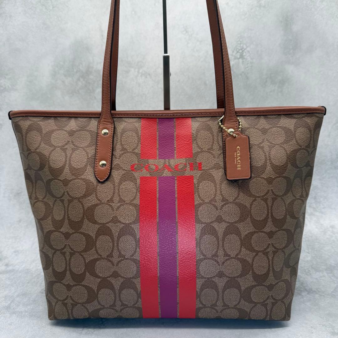 COACH コーチ トートバッグ PVC ヘリテージ 肩掛け シグネチャー