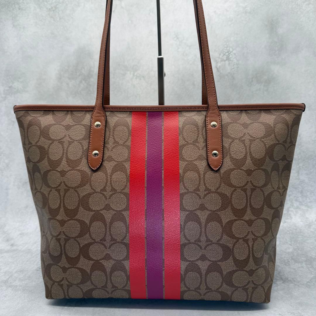 COACH コーチ トートバッグ PVC ヘリテージ 肩掛け シグネチャー