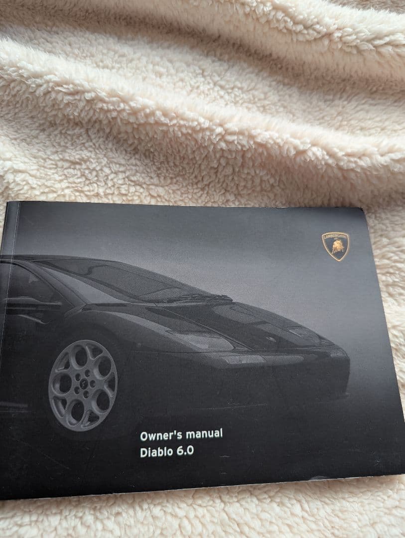 ランボルギーニ ディアブロ6.0 オーナーズマニュアル