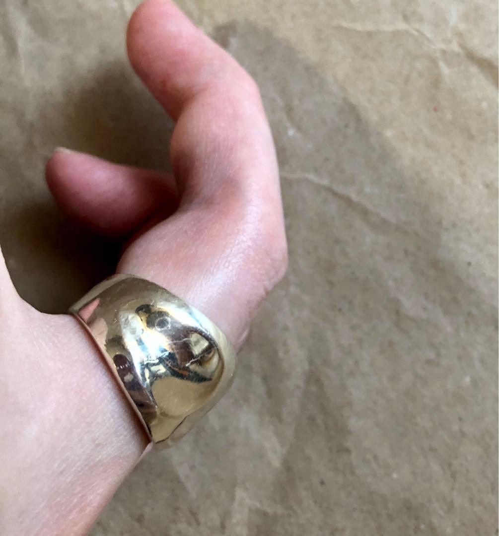 メキシコ製 vintage 925 ピンチ リング 18号程