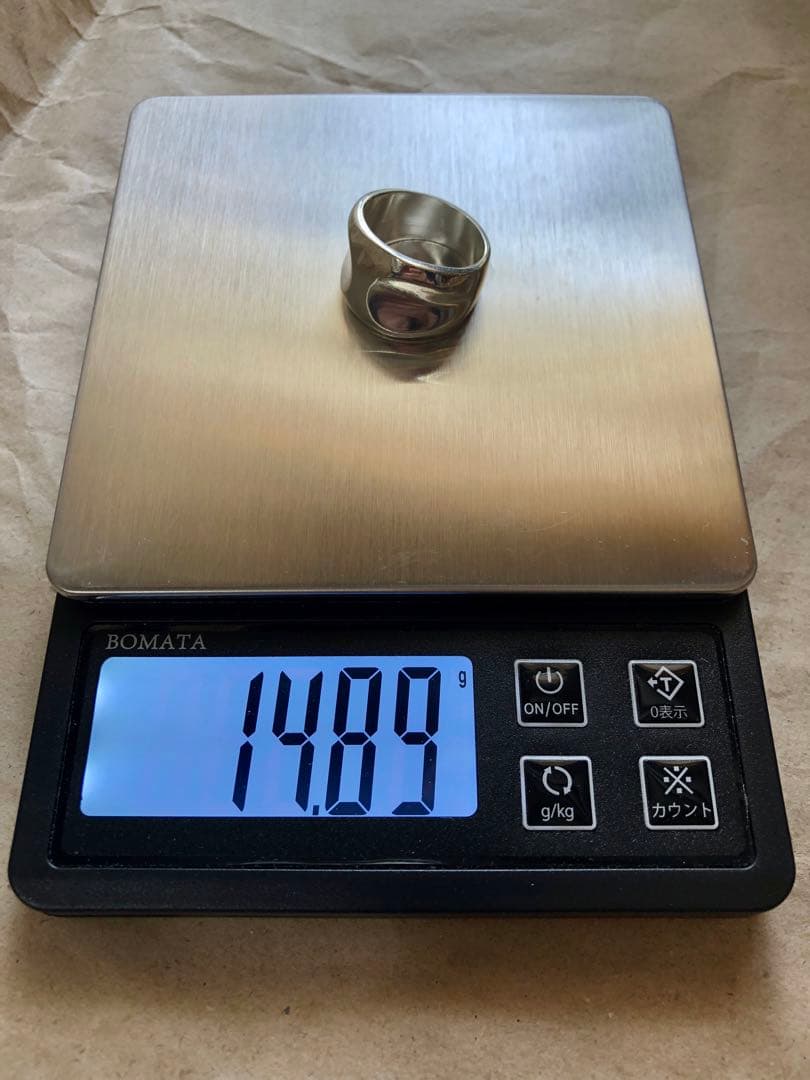 メキシコ製 vintage 925 ピンチ リング 18号程