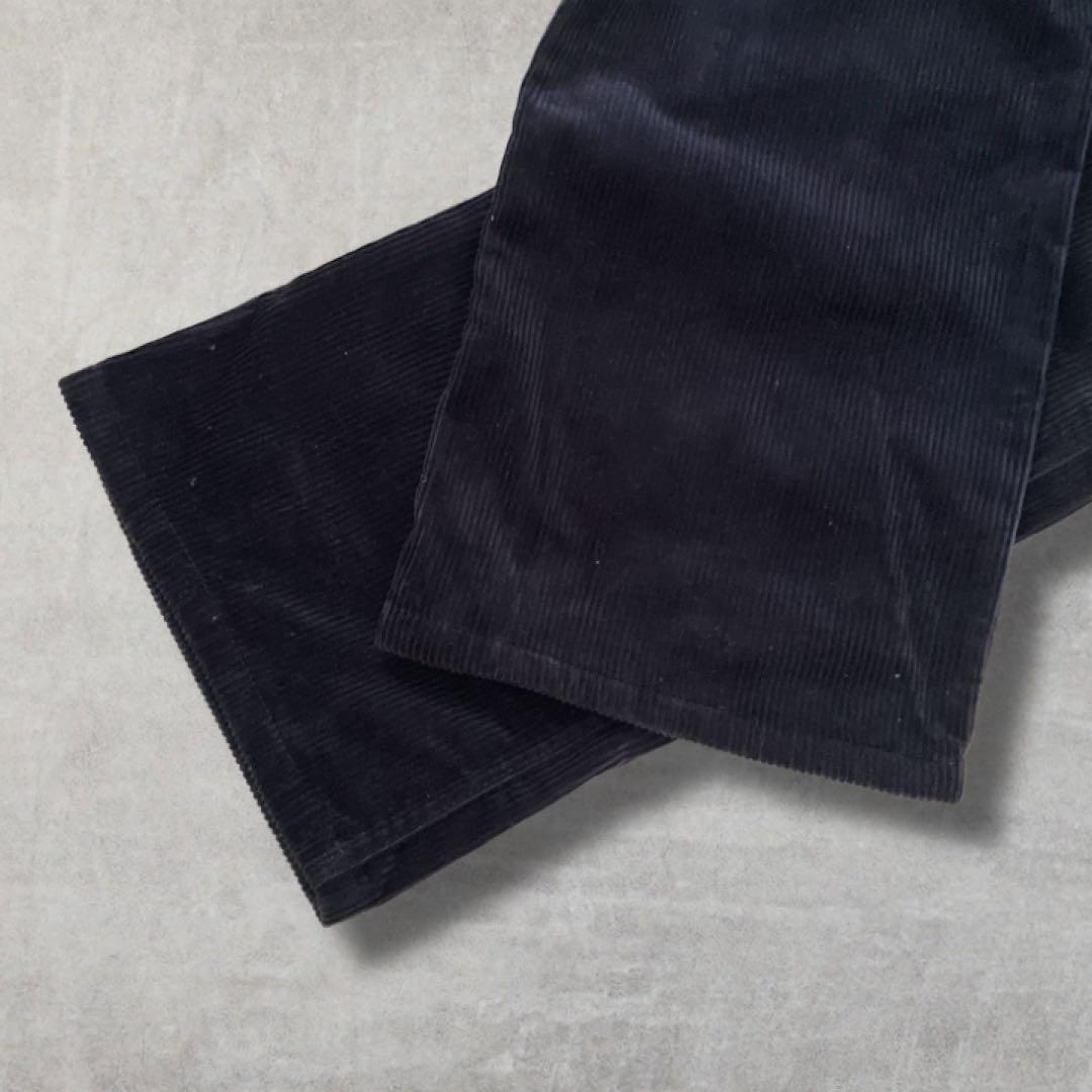 ポロ ラルフ コーデュロイパンツ 太畝 ストレート 革パッチ 日本製 ネイビー