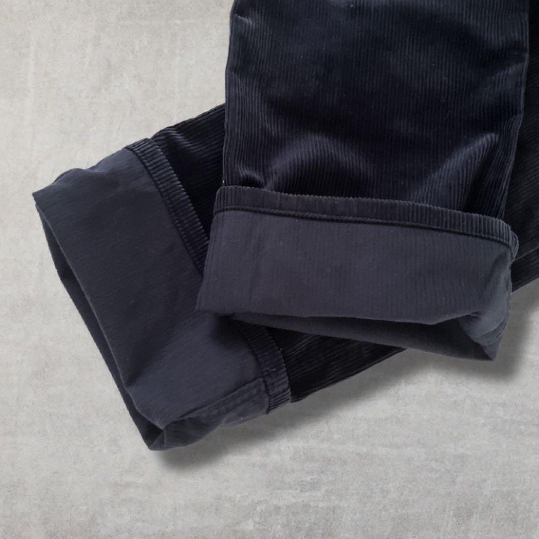 ポロ ラルフ コーデュロイパンツ 太畝 ストレート 革パッチ 日本製 ネイビー