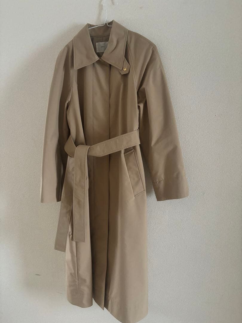 専用　　　新品　イエナ　コットンポリエステル　ステンカラーコート　トレンチ