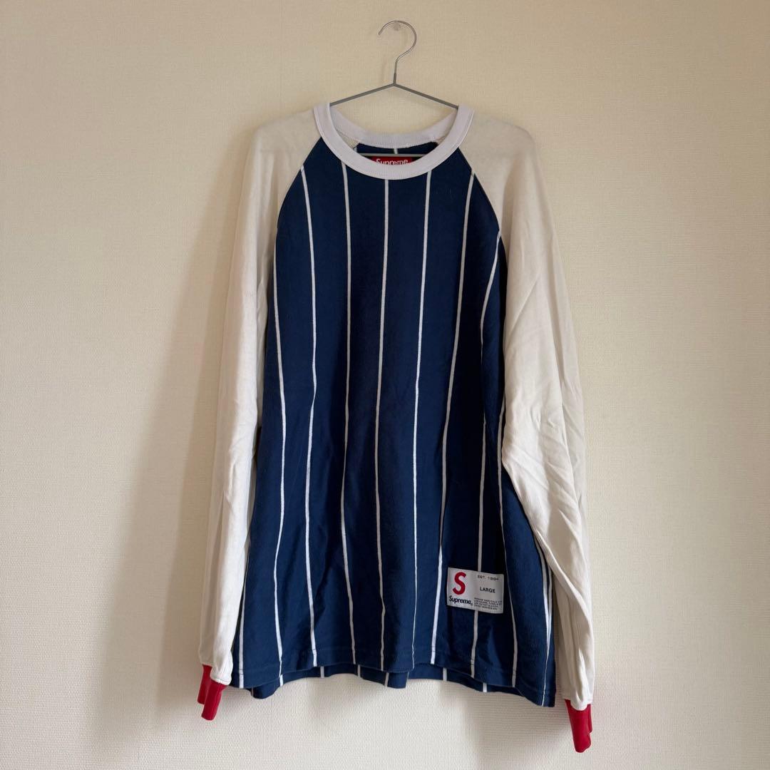 Supreme Stripe Raglan L/S Top Lサイズ