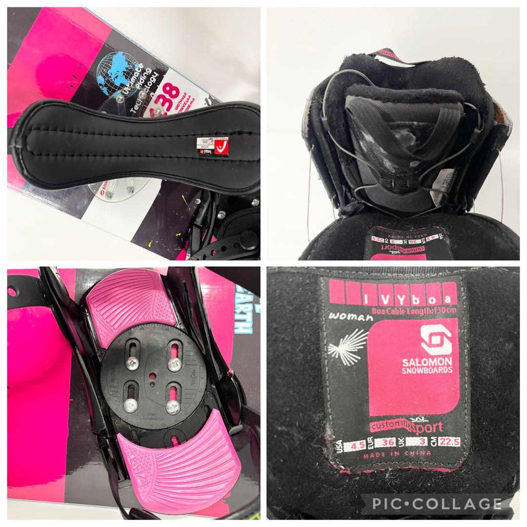 SALOMON レディース　スノボセット　女性用　サロモン　スノーボード バイン