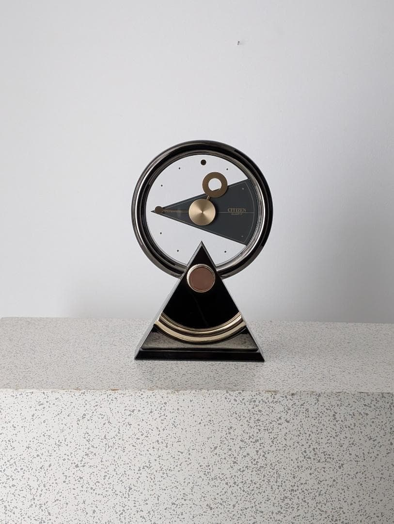 80s ビンテージ シチズン テーブルクロック 振り子 置き時計 スペースエイジ