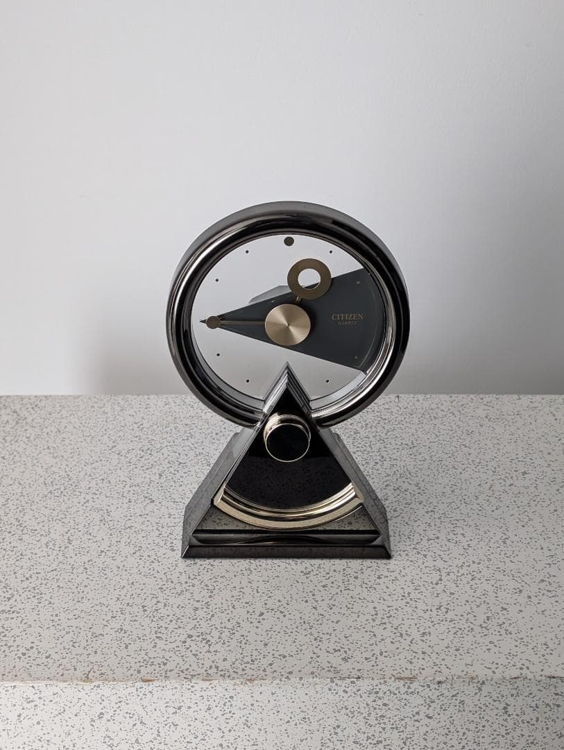 80s ビンテージ シチズン テーブルクロック 振り子 置き時計 スペースエイジ