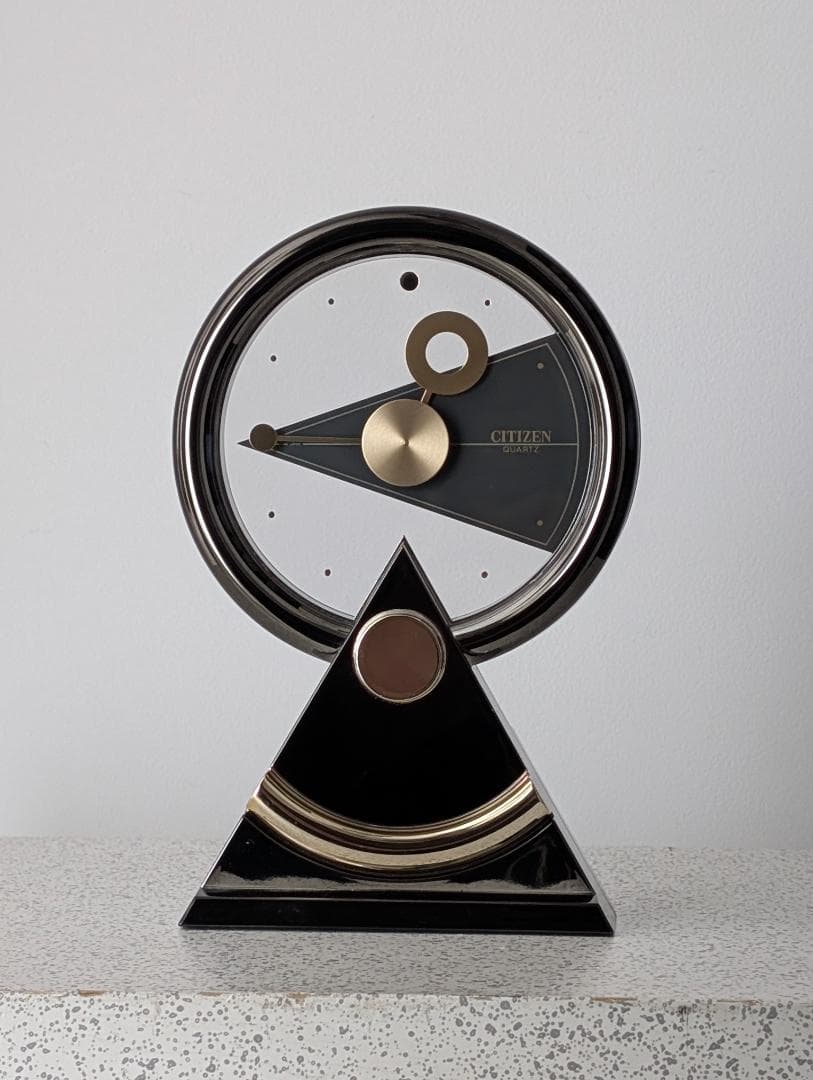 80s ビンテージ シチズン テーブルクロック 振り子 置き時計 スペースエイジ