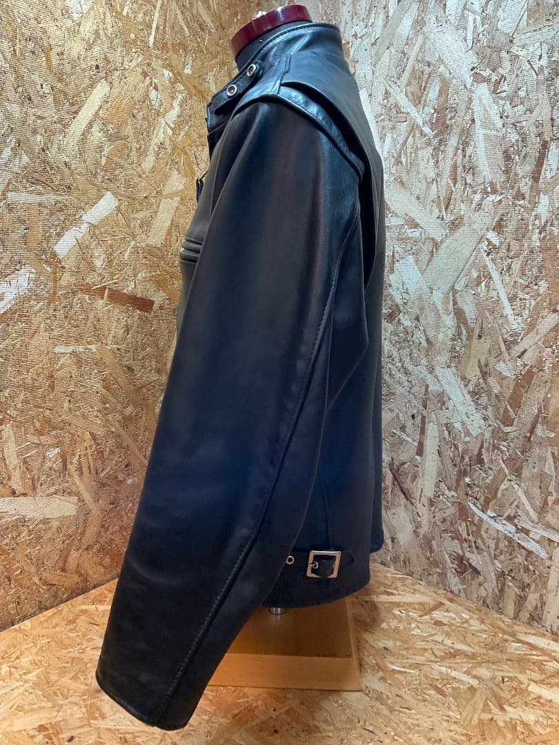 ショット USA製 641 レザー 立襟 シングルライダースジャケット 40