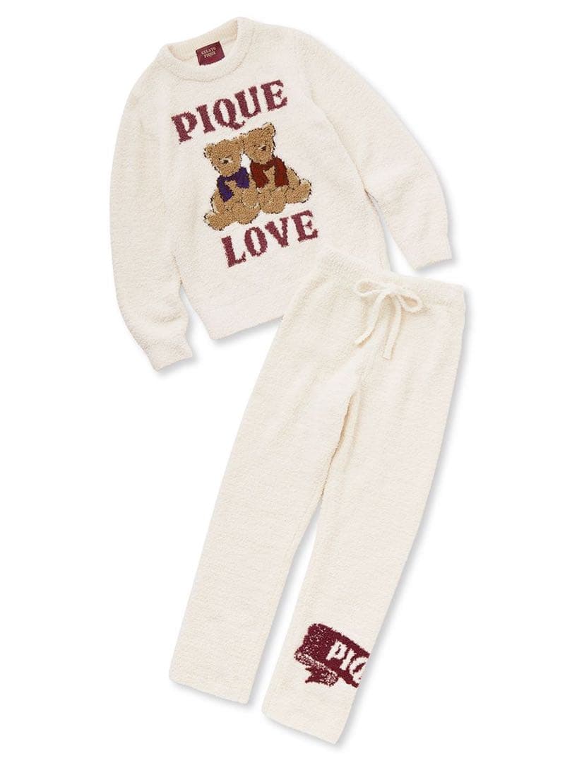 ジェラートピケ 2023 ホリデー ベア レディース 上下セット ルームウェア