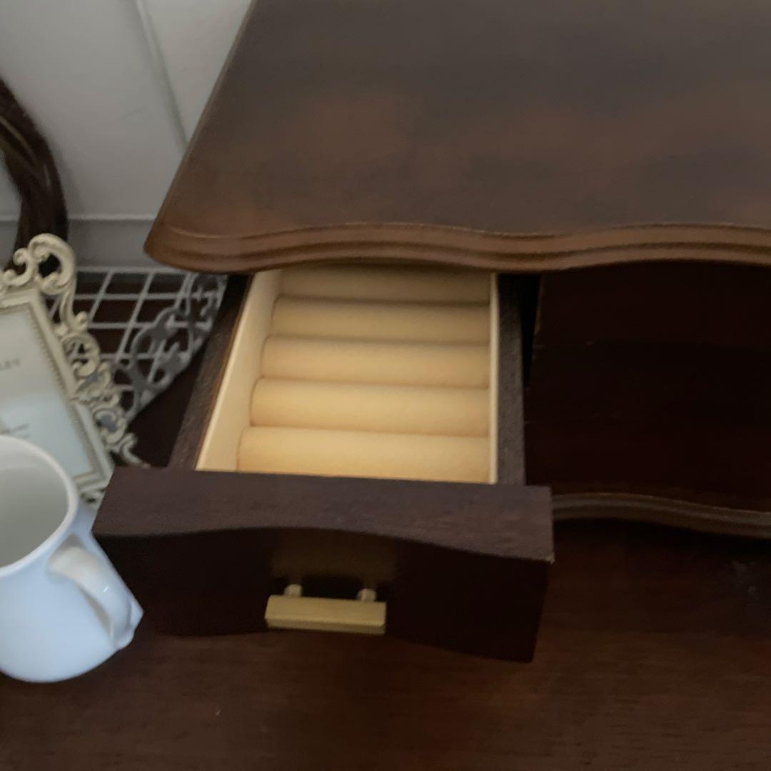 アンティーク　木製ジュエリーケース