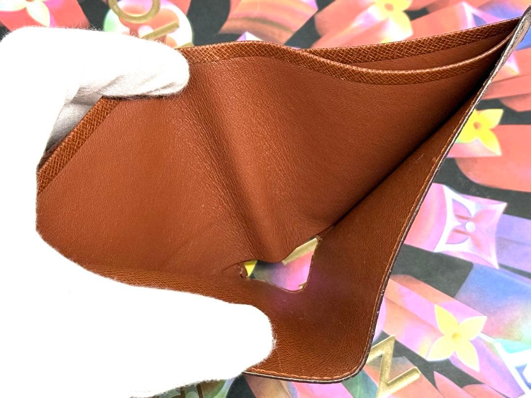 未使用！ヴィンテージ　ルイヴィトン　小銭入れ付き二つ折り財布