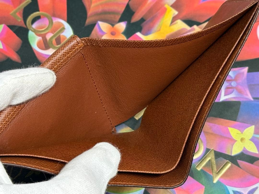 未使用！ヴィンテージ　ルイヴィトン　小銭入れ付き二つ折り財布