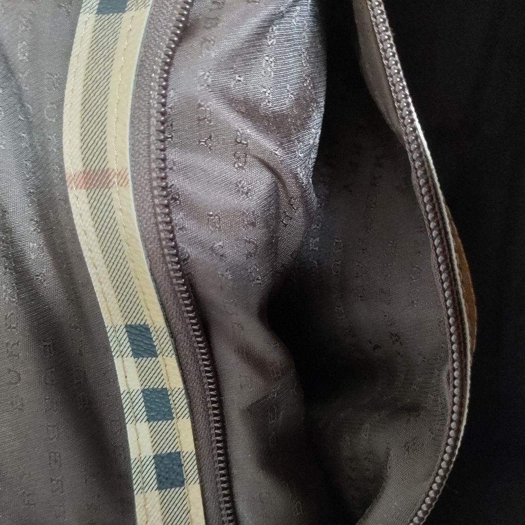 【人気のレザー＆ノバチェック】BURBERRY ボストンバッグ 肩かけ有