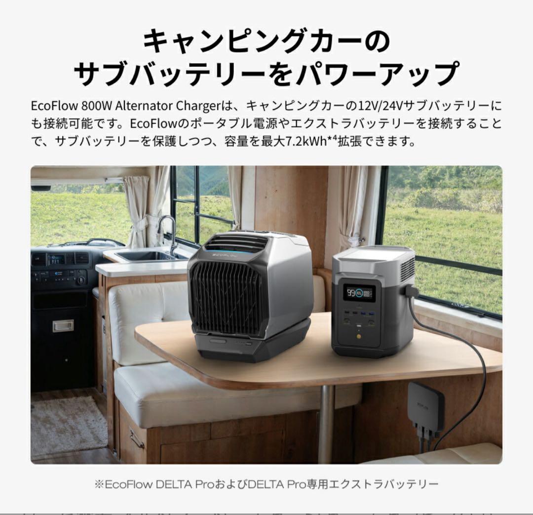 お値下げ【新品未開封】 EcoFlow 自動車用バッテリー充電800W