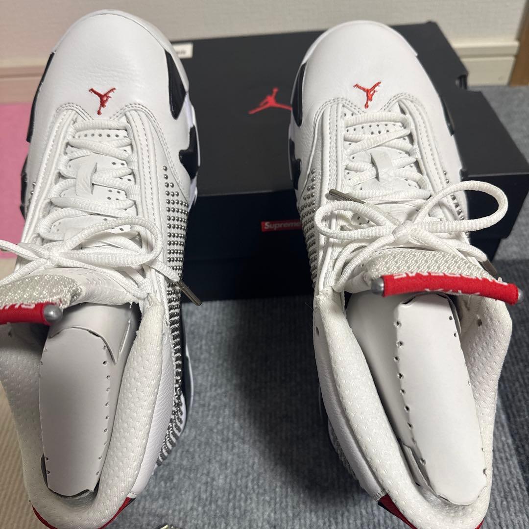 エアジョーダン14 supreme 白色　スニーカー　靴