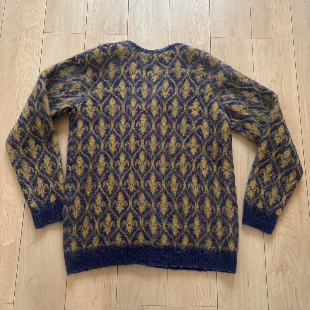 Needles カーディガン L ネイビー/イエロー