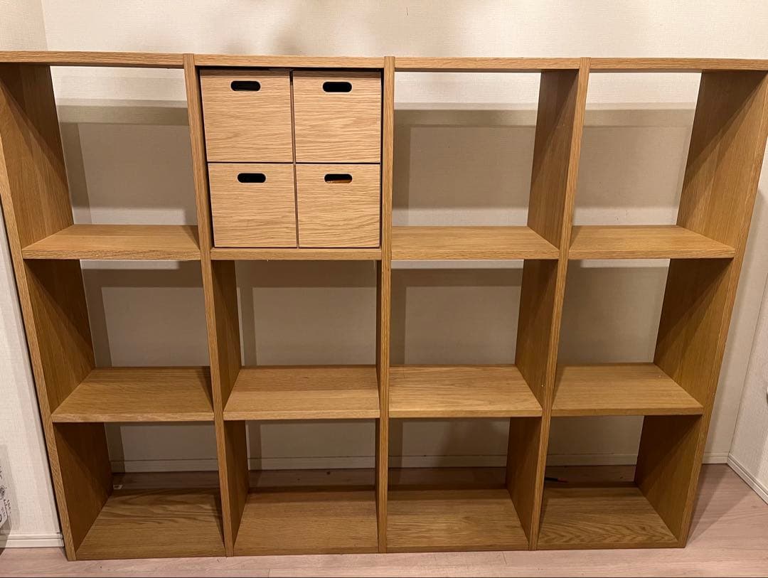 スタッキングシェルフ 3×4 オーク材　無印良品 直接お渡し限定