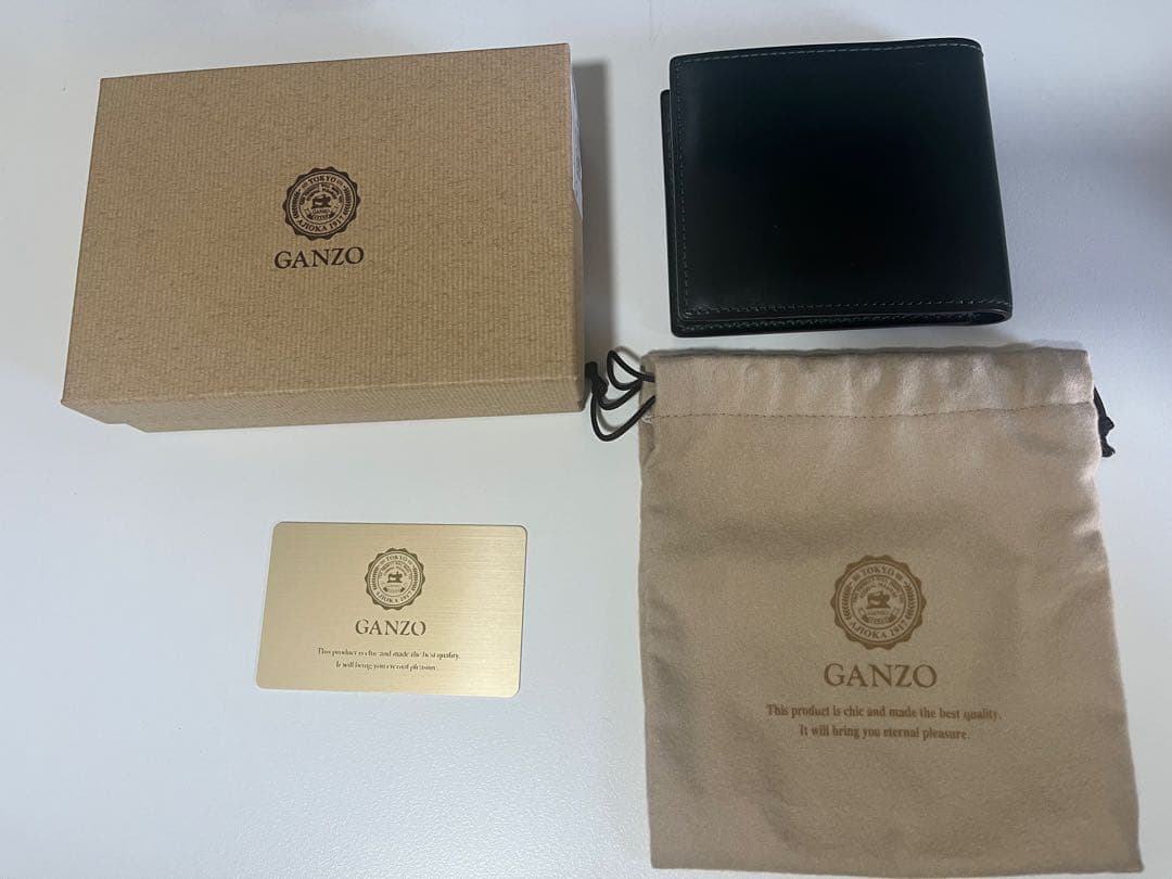 GANZO 二つ折り財布 エイボン　ブリティッシュグリーン