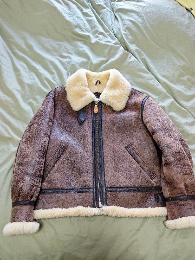 レザーシェルパジャケット B-3