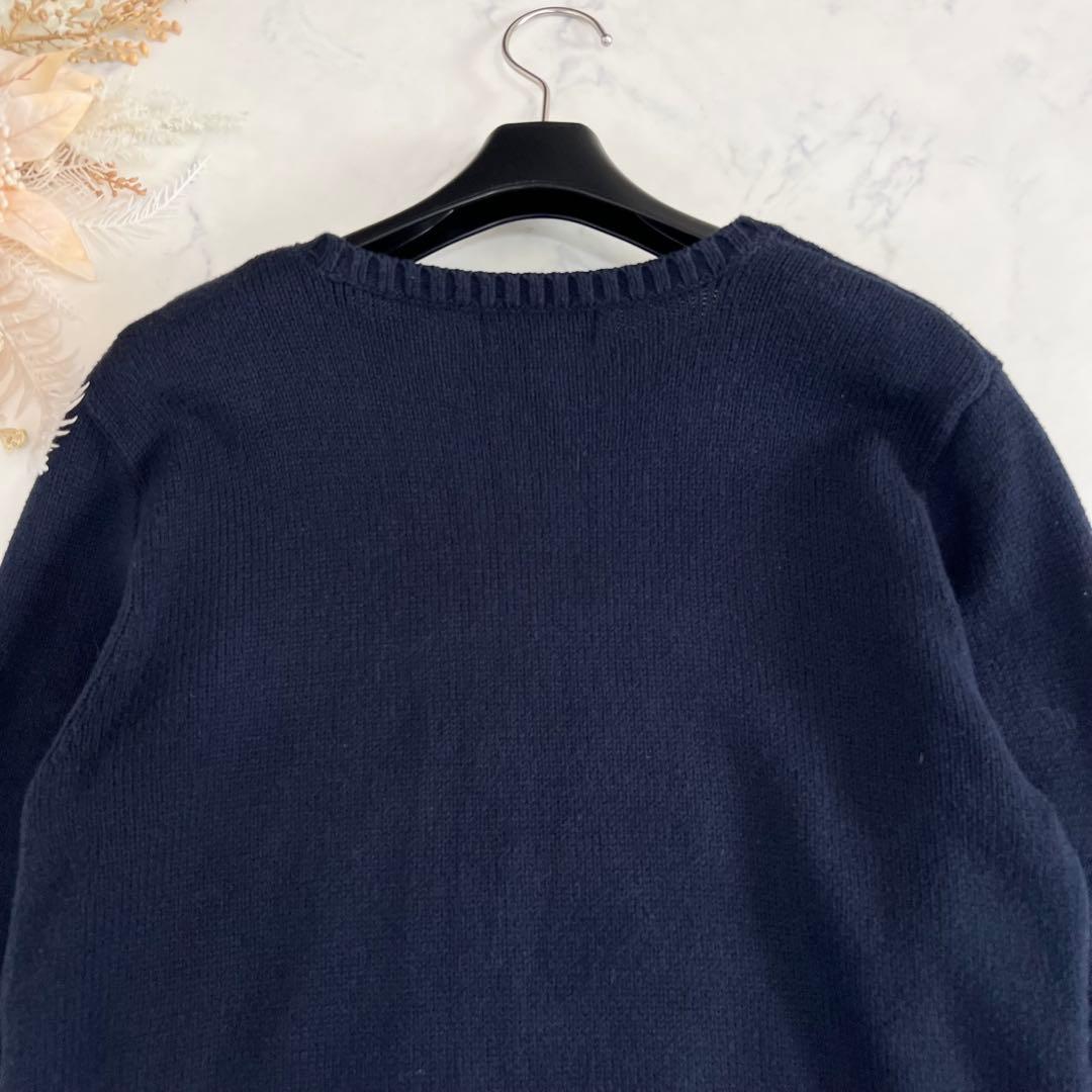 POLO RALPH LAUREN ポロベア 星条旗 コットン ニット セーター