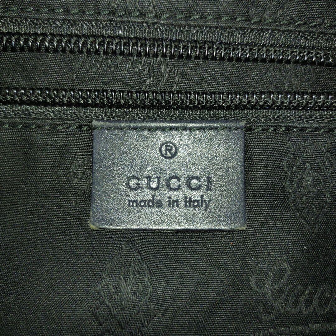 グッチ ショルダーバッグ PVC レザー A4可 GG柄 ネイビー