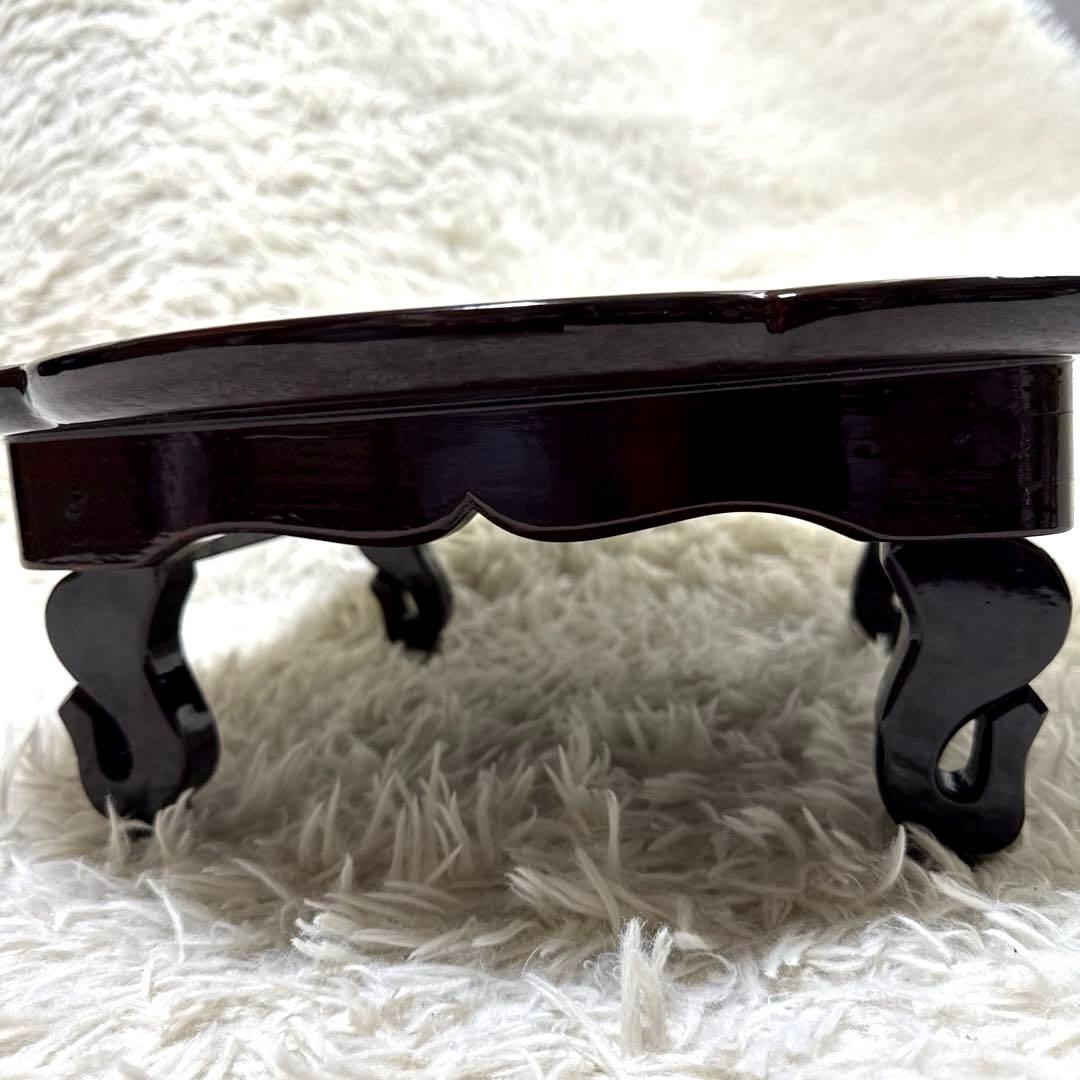 【美品】韓国伝統工芸 螺鈿細工 貝殻細工　ちゃぶ台　ローテーブル　座卓　折り畳み