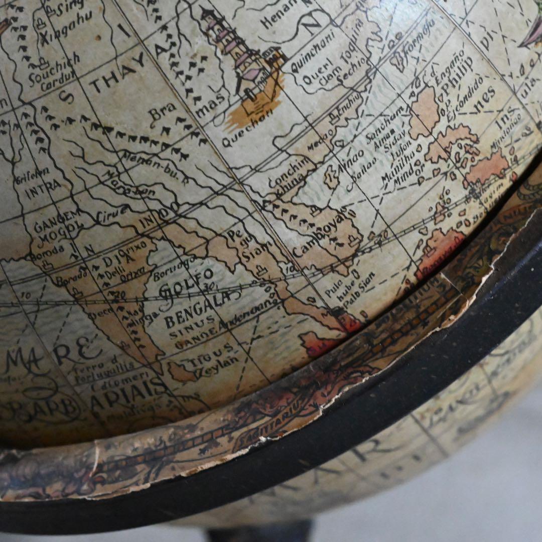 フランス ヴィンテージ 地球儀 高さ約46.5cm インダストリアル