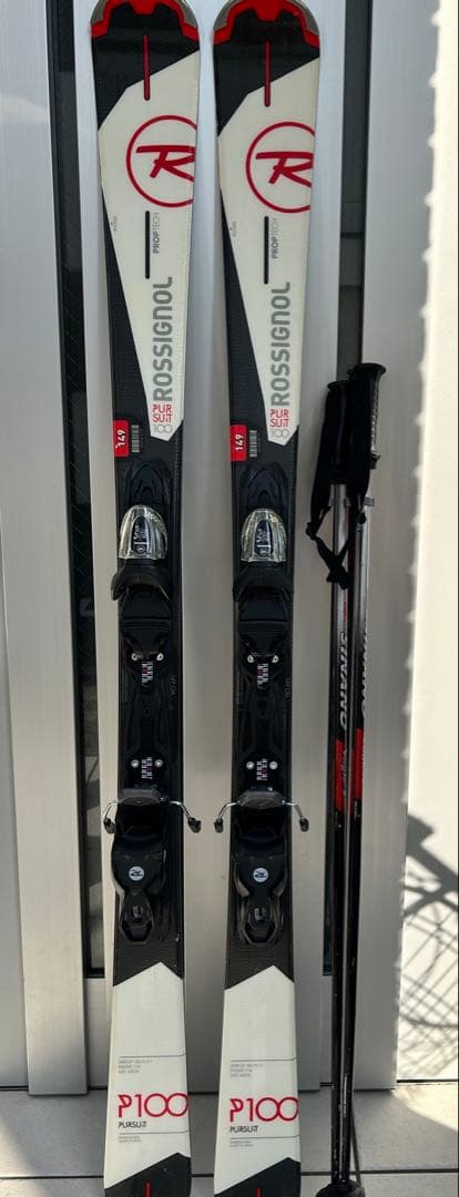 ロシニョール　パシュート100 149cm スキー板　ビンディング　ストック付