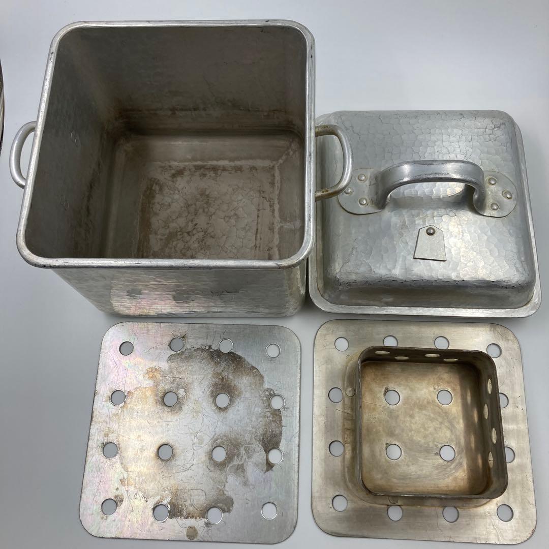 京都 有次 アルミ 角蒸器（蒸し器）24cm 蒸器 割烹 職人道具