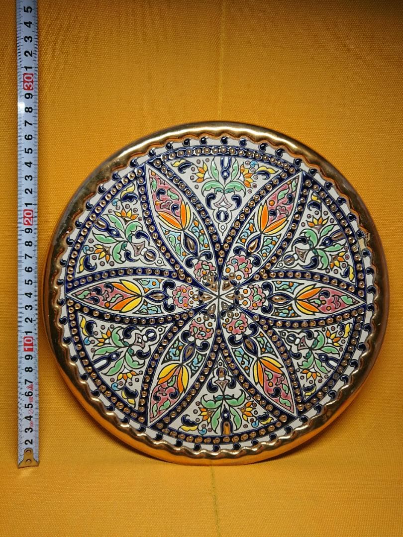 【美品】飾り皿　金彩　ヨーロッパ　置物　インテリア　工芸品　美術品　A2566