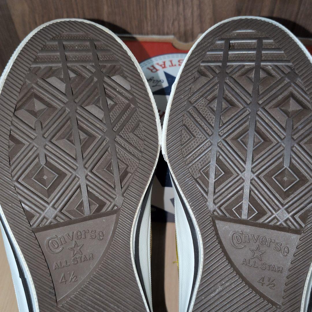 【US4.5】ワンスター　 マスタード×黒　 レザー one star　黄色