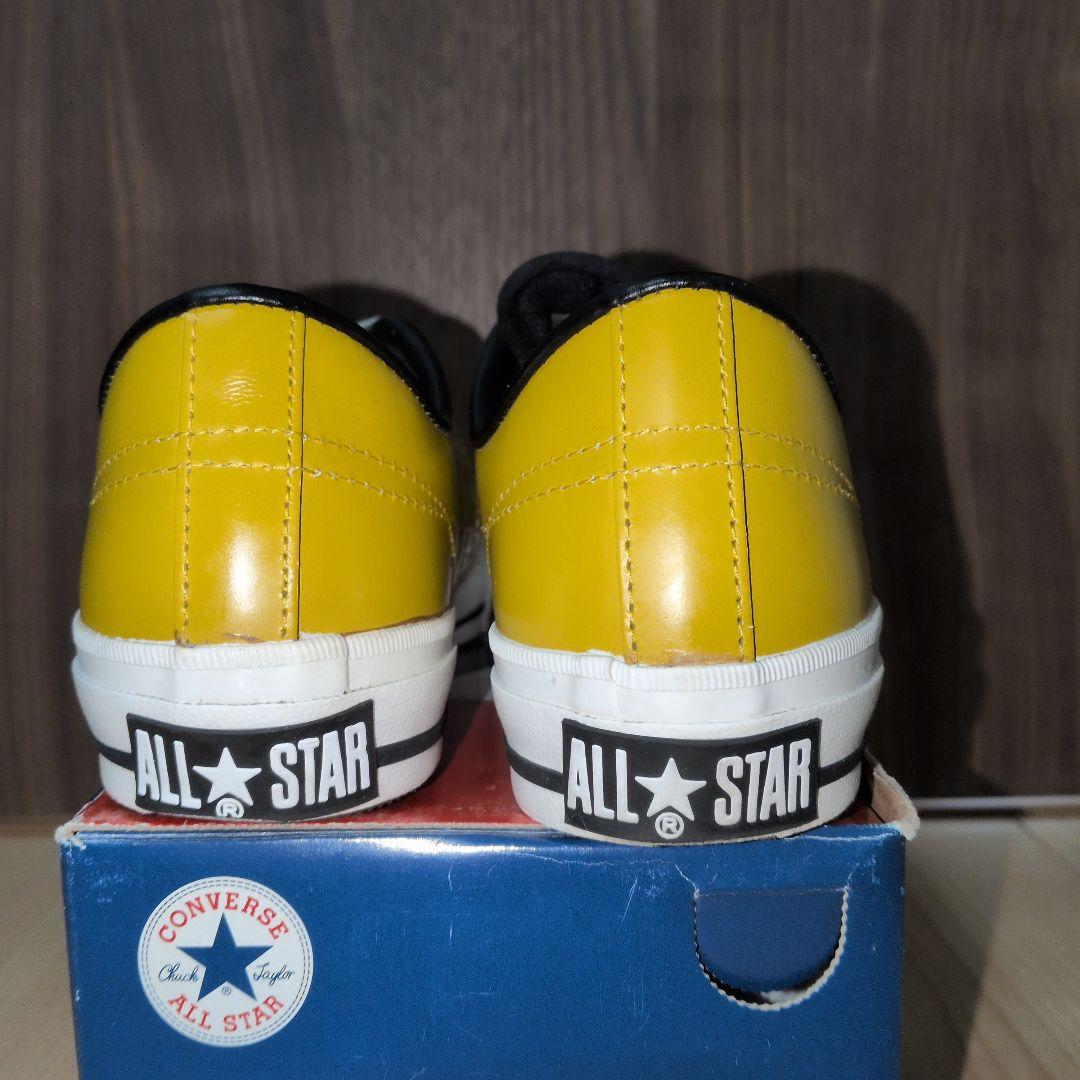 【US4.5】ワンスター　 マスタード×黒　 レザー one star　黄色