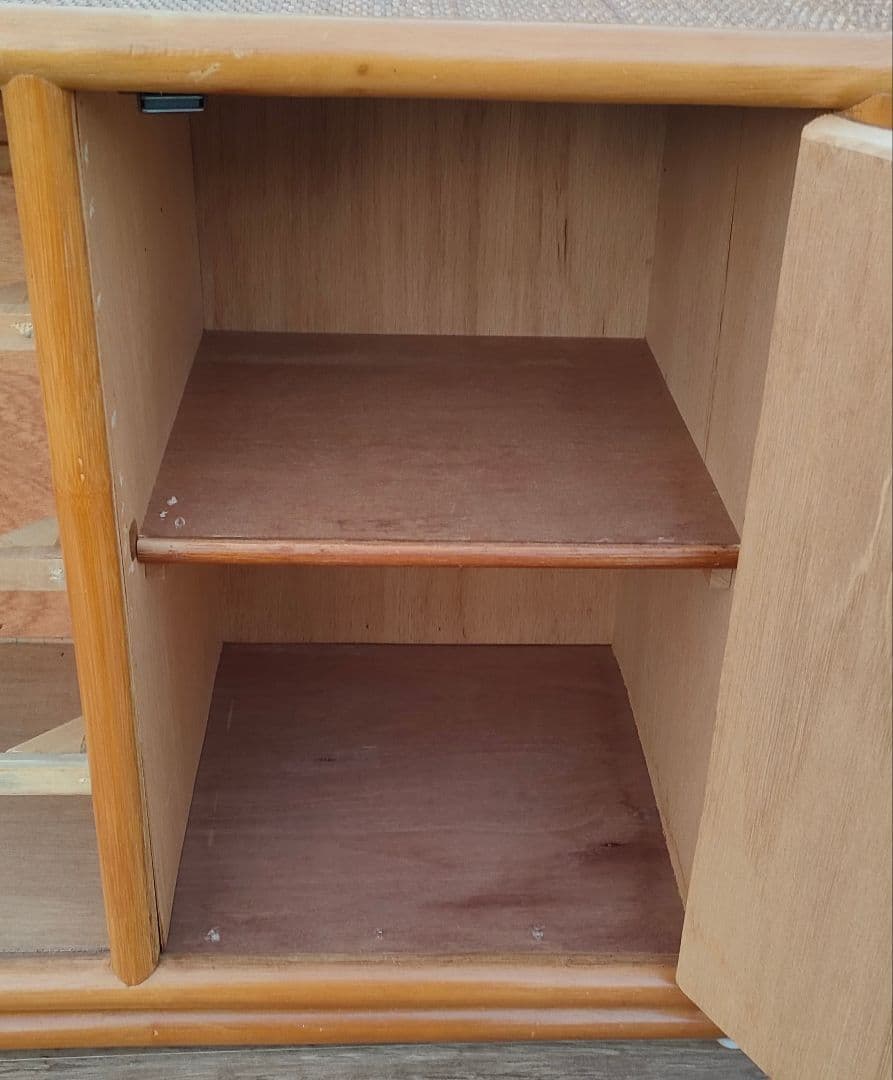 [ビンテージ]ラタン キャビネット サイドボード 籐